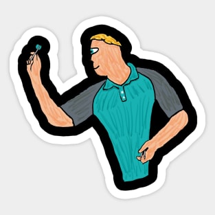 Darts Player Sticker